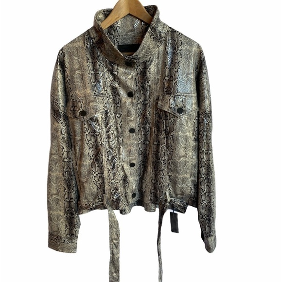 Anthropologie Snake Printed Jacket - Picture 6 of 8